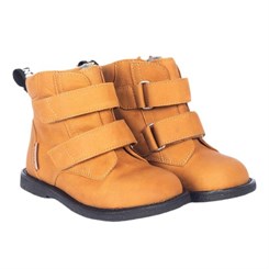Angulus TEX-Stiefel mit Logoband und Klettverschluss – Cognac